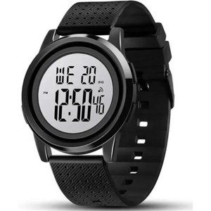 New Mens Digital Watch Ultra-Thin Sports Waterproof Simple Watch Stainless